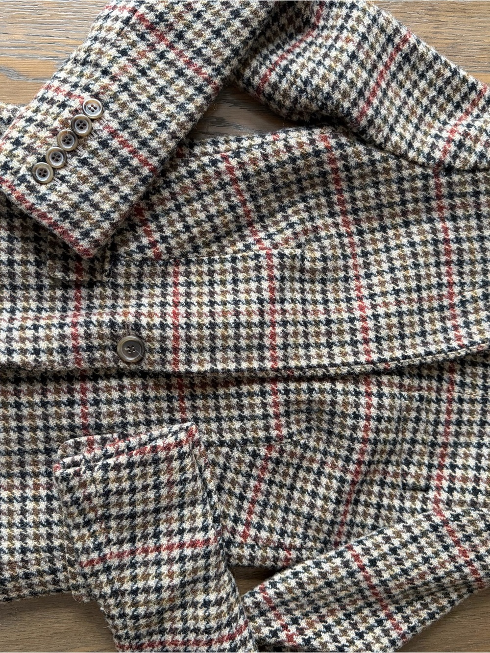 J. Crew Plaid houndstooth Tailored Blazer with Jeweled Collar - Picture 4 of 10
